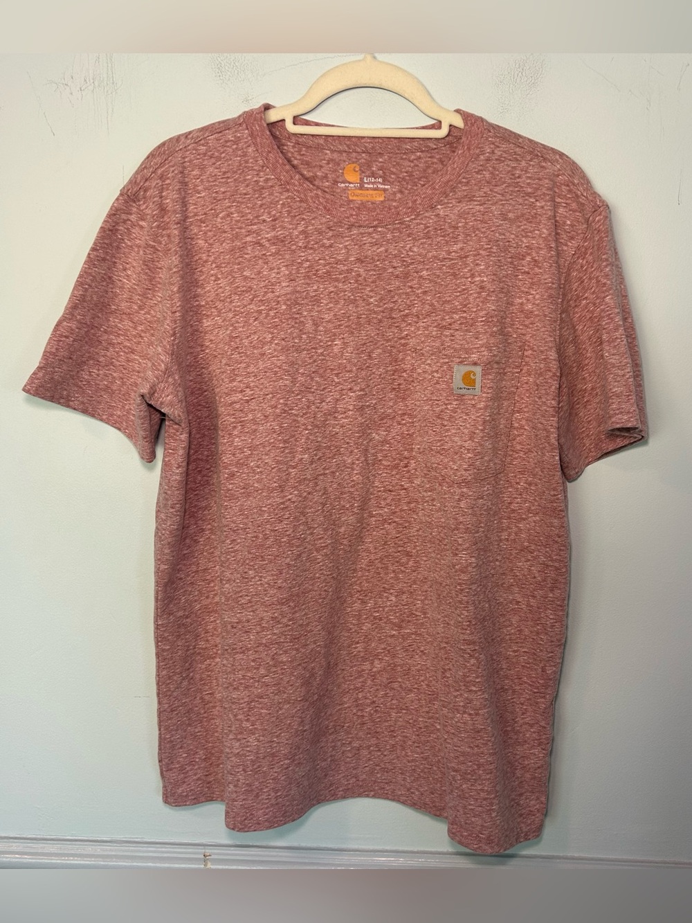 Vintage Carhartt Original Fit Purple & Brown Short Sleeve T-Shirt Size Large